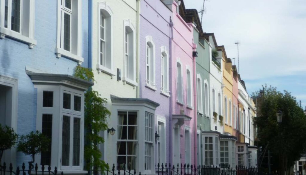 Pastel coloured houses