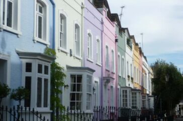 Pastel coloured houses